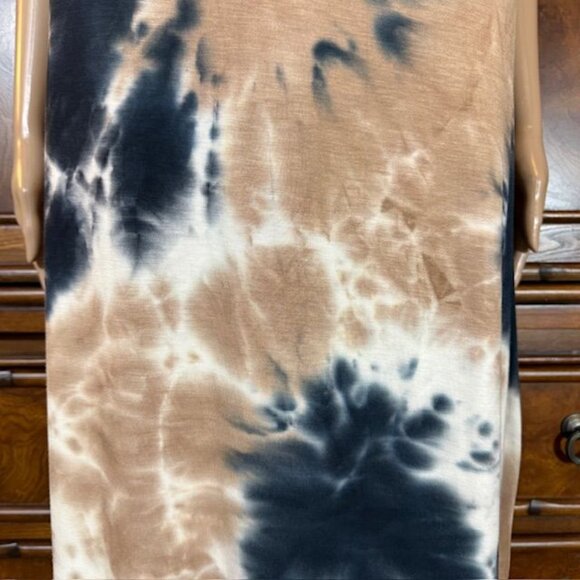 NWOT Nina Leonard Sand Fusion Criss Cross Back Side Slits Scoop Neck Maxi Dress - Picture 12 of 16